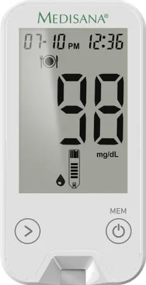 Zdjęcie produktu dla Medisana MediTouch, Biały, 5 s, LCD, mg /dL, 0,6 µl, 50 mm