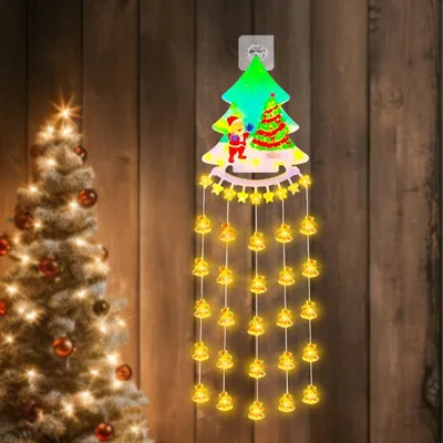 Weihnachtsbaum-Leiter-Lichterkette, 87 cm, warmweiß, 1 Stück