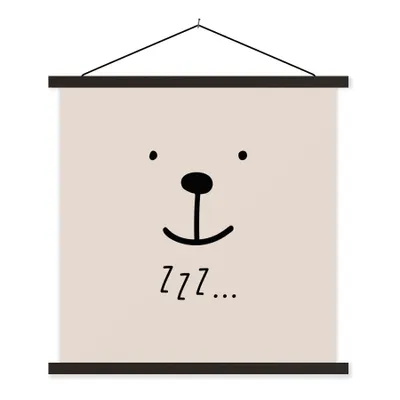 Produktbild von MuchoWow® Textilposter Baby - Schlaf - Zitate - Kinder - Jungen - Mädchen 40x40 cm mit schwarzem Rahmen - Fotos