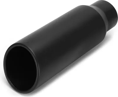 Zdjęcie produktu dla Samochodowa rura wydechowa, stal nierdzewna, wlot 80 mm/3,1 cala, wylot 102 mm/4 cale, uniwersalna rura wydechowa, czarna