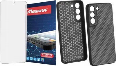 Produktbild von MEGARA Hybrid Schutzglas + Case für Samsung GALAXY S22 Gehäuse
