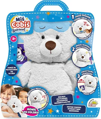 Produktbild von COBI TALKING TEDDY BEAR COBIŚ SLEEPIE interaktiver Teddybär für Kinder +2 Jahre