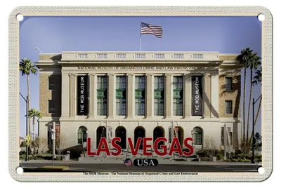 Produktbild von Blechschild Reise 18x12cm Las Vegas USA The MOB Museum Dekoration