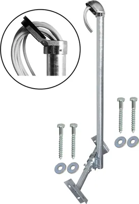 Produktbild von PremiumX BASIC X120-48F SAT Dachsparrenhalter 120cm Mast Kappe Holzschrauben