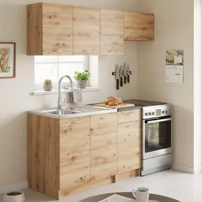 Immagine prodotto di Sora - Cucina, Marrone Rovere Nodi, Modulabile, Elettrodomestici non inclusi