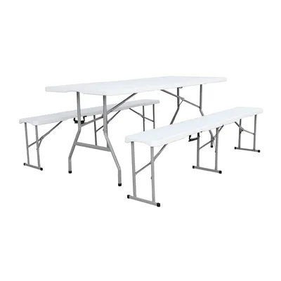 Produktbild von Aga Klappbares Camping-Set Weiß