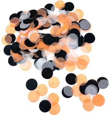 Produktbild von Oblique Unique Papier Konfetti 1000 Stk Tischdeko Halloween Geburtstag Party Schuleinführung - orange schwarz weiß