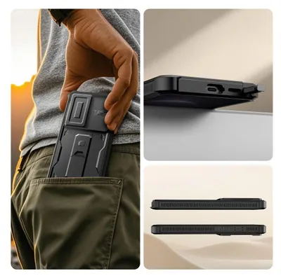 Produktbild von Handyhülle für Galaxy S26 Ultra, Tech-Protect Polyamid Cam Plus 2-Set, Schwarz