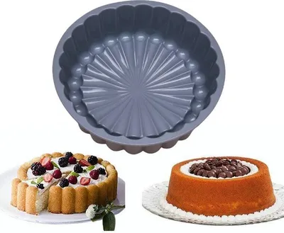 Image de Moule à gâteau rond en silicone « Charlotte » pour shortcake aux fraises, moule à flan, gris