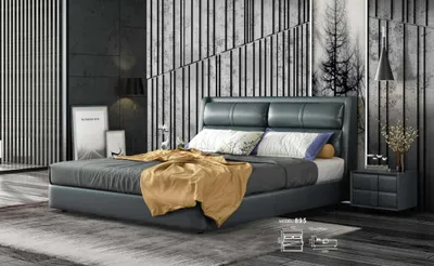 Obrázok produktu pre Kožené čalúnenie postele dizajnové manželské postele v spálni manželstvo 180x200 cm