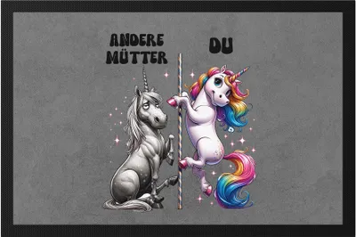 Produktbild von Andere Mütter Du Einhorn Fußmatte Muttertag Lustig Mutter Geschenk