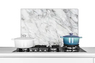 Obrázok produktu pre KitchenYeah® Splashback kitchen - kuchynský splashback - ochrana steny sporáka a drezu - mramor - kameň - vzor 60x40 - Alu-Dibond (alternatíva skleneného splashbacku) - žiaruvzdorný - splashback sporáka - kuchynský splashback