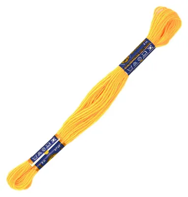 1 Docke Stickgarn 2g / Sticktwist 100 % Baumwolle Stickerei sattgelb