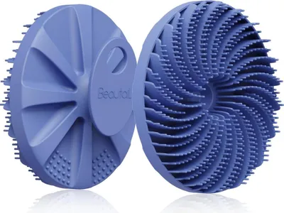 Immagine prodotto di Spazzola per il corpo in silicone Esfoliazione delicata Spazzola per doccia Pelle sensibile Viola