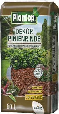 Produktbild von Plantop Dekor Pinienrinde 15-25 mm Bodenhilfsstoff 60 Liter.