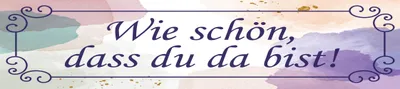 Produktbild von vianmo Holzschild 10x46 cm wie schön dass du da bist