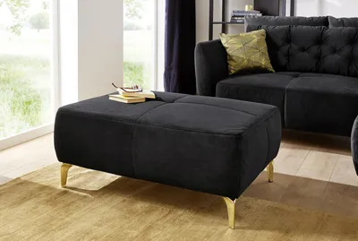 Produktbild von Sitzhocker - 111 x 79 cm - Schwarz - Samtbezug