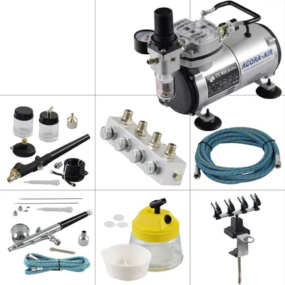 Produktbild von Agora-Tec® Airbrush Komplett-Set EXPERT XVII.1