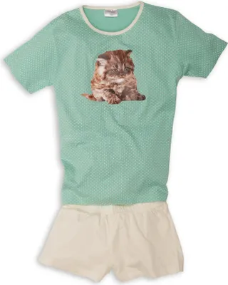 Produktbild von Mädchen Shorty mit Tierfoto-Druck - Moonline ; türkis , 128