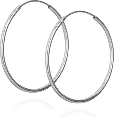 Produktbild von Paar 925 Sterling Silber Creole Ohrringe Ohrschmuck Ohrhänger 35mm 5167