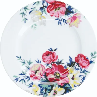 Image de Assiette à dessert Clovelly en porcelaine avec fleurs