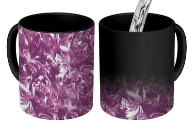 Obrázok produktu pre MuchoWow® Magický pohár Mramor - Farba - Vzory 350 ml Pohár na zmenu farby Darček Nápad na darček - Foto hrnček