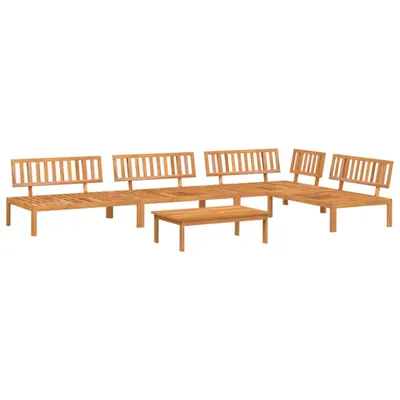 Produktbild von vidaXL 5-tlg. Garten-Sofagarnitur aus Paletten Massivholz Akazie