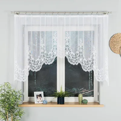 Image de MARKIZETA Rideau 250x120 Berenika blanc jacquard fini 004304/FBL/001/250120/1