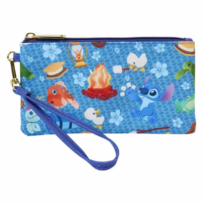 Produktbild von Loungefly - Portfel wizytówkowy Disney Stitch Camping Cuties z zamkiem błyskawicznym