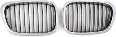 Immagine prodotto di Griglia paraurti a molla per BMW E39 M5 Serie 525i/528i/530i/540i (1997-2003) - Cromo e nero - Accessori auto