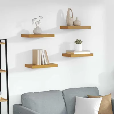 Produktbild von Maison Exclusive - Wandregal 4 stk. Beige 40 x 23,5 x 3,8 cm Holzwerkstoff