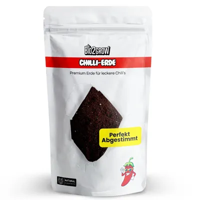 Produktbild von Bio2Grow Chilli-Erde 3 Liter - Indoor & Outdoor Blumenerde für Pflanzen Leichte Mischung Gemüse Anbau