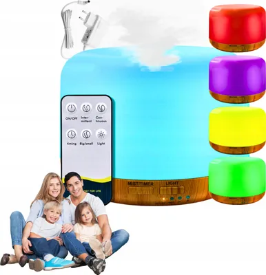 Image de Humidificateur RGB Diffuseur d'arômes avec veilleuse