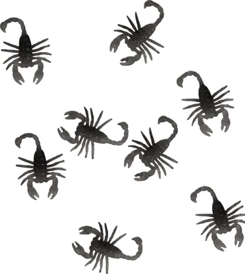 Imagen del producto de Decoración de Halloween con figuras de escorpión, detalladas, de 6 cm, color