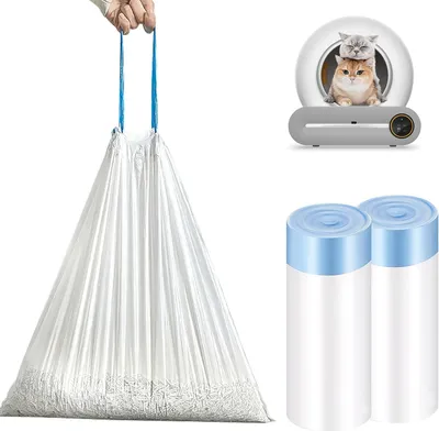 Produktbild von Selbstreinigende Katzenstreu-Beutel für zusätzlichen Komfort - Reißfeste selbstreinigende Beutel mit Tragegriff - Nachhaltige Katzenklosäcke für eine frische Katzentoilette - Praktische Katzenklosäcke: 2 Rollen, 30 Stück