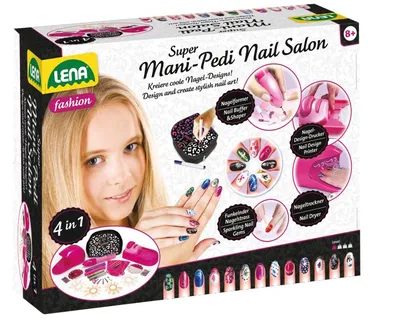 Zdjęcie produktu dla Lena Mani-Pedi Nail Salon, Zestaw do manicure dla dzieci, 8 lat(a), Wymagane baterie, Wielobarwny