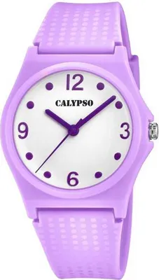 Produktbild von Calypso Damenuhr | analog Quarz mit weichem Silikonband lila K5743/2
