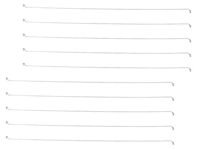10er-Pack Ersatzdrähte für Käseschneider, Edelstahl, 14 cm