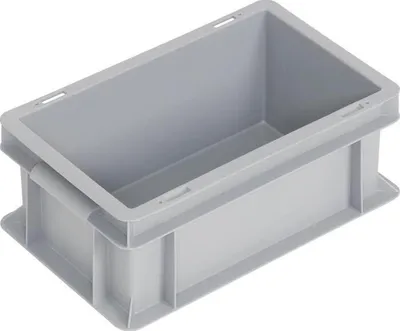 Produktbild von Promat Transportstapelbehälter 5l Polypropylen grau Seitenwände geschlossener Muschelgriff