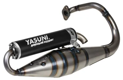 Immagine prodotto di Scarico per scooter Z Yasuni, colore nero, con omologazione europea (ABE), compatibile con Peugeot Speedfight 2 50 LC