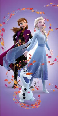 Produktbild von Jerry Fabrics Disney Eiskönigin Leaves Magic Badetuch, Strandtuch 70x140 cm