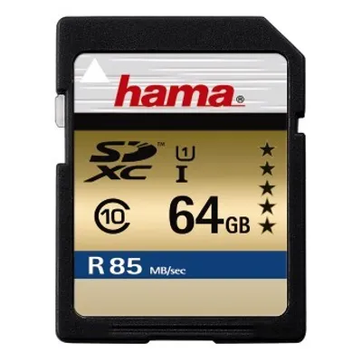 Produktbild von Hama SDXC 64GB, 64 GB, SDXC, Klasse 10, 85 MB/s