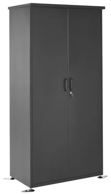 Zdjęcie produktu dla BELIANI Szafa ogrodowa grafitowa stal malowana proszkowo 92 x 55 x 188 cm szafa do garażu z haczykami na narzędzia metalowa industrialna