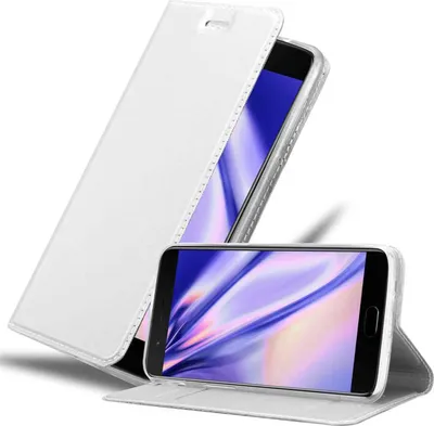 Produktbild von Cadorabo Handyhülle für OnePlus 5 Schutz Hülle in Silber Cover Etui Book Case Booklet