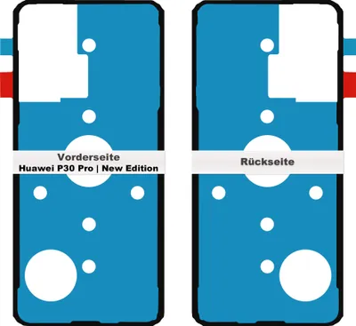 Produktbild von Huawei P30 Pro Akkudeckel Klebefolie Kleber Backcover Rahmen Adhesive Dichtung Batterie Streifen Glue