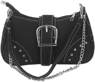Image de Sac à main en toile Azomor® pour femme, élégant, avec une chaîne et un grand espace de rangement pour le quotidien