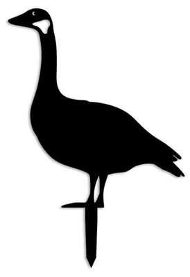 Image de Décoration de jardin Oie en métal noir 64 x 44 cm