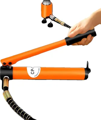 Immagine prodotto di Pompa manuale idraulica, capacità di carico 20T, pressione massima 70Mpa, riserva d'olio 350CC, velocità a bassa pressione 2L/s, altezza di sollevamento 155 mm