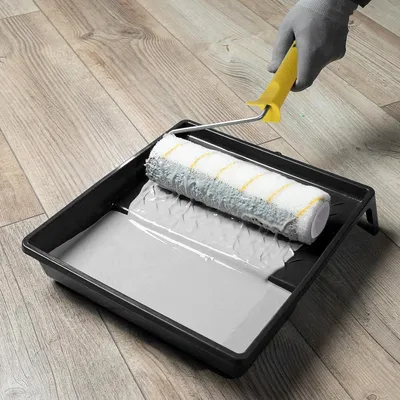Productafbeelding van Aluminium verfrolhouder met 3-delige aluminium stang - 26 tot 120 cm - Geschikt voor wand-, plafond- en andere verfsets