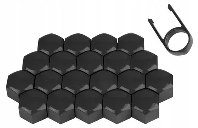 Produktbild von DBautomotive Mutternabdeckungen 19mm Schwarz ABS Abdeckkappen 20 Stk.